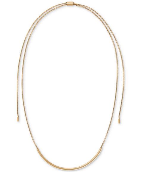 michael kors park avenue goldtone curved bar necklace|Michael Kors jewelry.